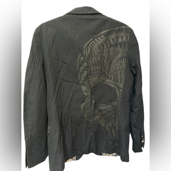 Jack and Jones Men's Pinstripe Blazer with Skull Back NWT - Picture 1 of 10
